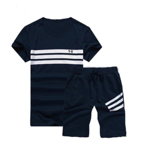 Conjunto de Pantalones Cortos de Verano para Hombre, Dos Piezas, Personalizado, Mezcla de Poliéster/Algodón Sólido, Transpirable, Impermeable, Protección UV, Cintura Elástica, Casual, OEM - Product Image 6