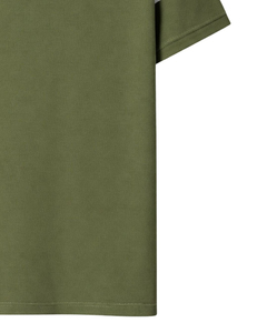 Polo pour homme vert olive à manches courtes, en coton piqué, design color block, décontracté, respirant, coupe classique - Product Image 5