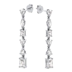 Pendientes de Diamantes Cultivados en Laboratorio CVD HPHT de REYES, Precio de Fábrica al por Mayor, en Oro Sólido de 14K, para Bodas y Fiestas, Joyería Fina - Product Image 1