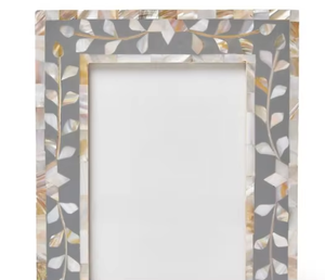 Floral Vintage Mother of <b>Pearl</b> Inlay Reflective for <b>Photo</b> <b>Frame</b> Handmade Decor Gift Couple Picture <b>Frame</b> Home Office Decor - Product Image 2