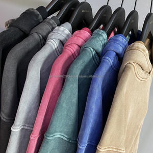 Custom Logo Vintage Soft <b>Hoodie</b> <b>for</b> <b>Men</b> 420 Grams Puff Printed <b>Oversize</b> Acid Washed Heavyweight with Hooded Collar Fashion ODM - Product Image 4