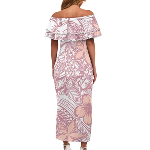 Nuevo Diseño Personalizado, Conjunto de 2 Piezas de Vestido Puletasi Samoano, Ropa Femenina de Alta Calidad, Secado Rápido, Elegante Vestido Largo Polinesio para Fiesta - Product Image 3