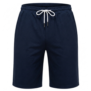 Conjunto de camiseta y pantalones cortos de verano para hombre con bloques de color, cuello redondo, tejido, ropa deportiva informal transpirable, conjunto al por mayor para hombre - Product Image 4