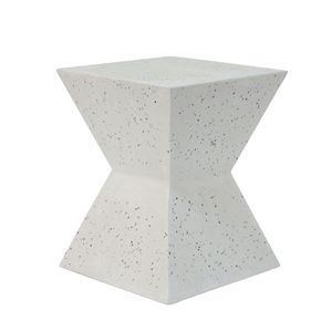 14.75 \ "bianco Terrazzo con finitura prismatica con Design esterno tavolino resistente agli agenti atmosferici per balcone giardino Patio - Product Image 5