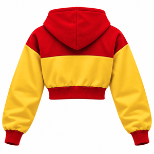 Sudadera Corta con Cremallera y Bloques de Color para Mujer NSPDK Sorority, Manga Larga, Sudadera Bordada con Letras Griegas, Top Corto Universitario - Product Image 4