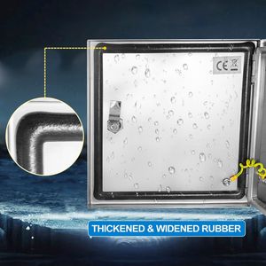 NEMA 4X involucro in acciaio inox 12X12X8 ''IP66 impermeabile resistente alla polvere scatola di giunzione elettrica piastra di montaggio per - Product Image 5