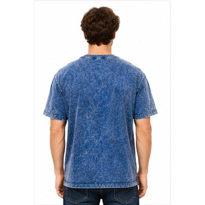 Camiseta de Manga Larga con Cuello Redondo para Hombre, Estilo Vintage, Lavado Ácido, 100% Algodón, Logotipo Personalizado, Alta Calidad - Product Image 3