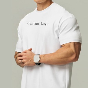 เสื้อยืดคอกลมแขนสั้นสีขาวผ้าฝ้าย 100% พิมพ์ลายด้านหน้า สั่งทำได้ตามต้องการ พร้อมปักโลโก้  ทรงปกติ สำหรับผู้ชาย  OEM ODM - Product Image 3