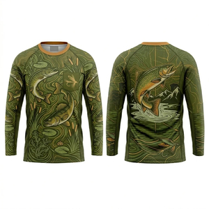 Nouveauté 2026 – Maillots de pêche en polyester 100 % fabriqués en usine, style sublimation, coupe-vent, vente chaude, vêtements de pêche en gros - Product Image 2