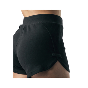 Pantalones Cortos Casuales Negros de Cintura Alta con Logotipo Frontal, Bolsillos, Secado Rápido, Cintura Elástica, Color Sólido para Hombre - Product Image 5