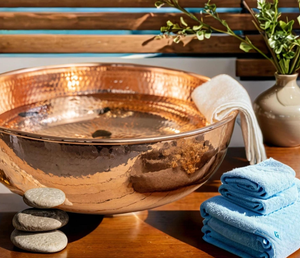 Bañera de Cobre Martillado Portátil de Lujo Alibaba Special Bowl Royal, Duradera, Hecha a Mano, para Spa, Pediluvio y Reflexología - Product Image 5
