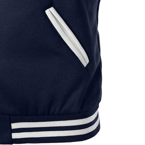 Chaqueta Varsity Azul Marino y Blanca para Hombre, Mezcla de Lana, Estilo Letterman, Corte Regular, Ropa Exterior de Invierno para Béisbol Universitario - Product Image 4