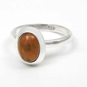 Factory Wholesale Price 925 Sterling <b>Silver</b> <b>Ring</b> With Natural Black <b>Opal</b> Gemstone Handmade Bohemian Jewelry For Girls And Boys - Product Image 5
