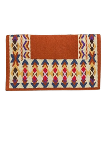 Couverture de selle western en laine faite à la main pour cavaliers cow-boy, chevaux de ranch, équitation en sentier, concours hippique et équitation - Product Image 1