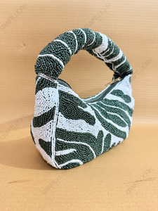 Handcrafted Beaded Single Strap Shoulder <b>Handbag</b> Luxury Women's Bohemian Fashion Purse Wedding Party Cocktail Holiday Resort OEM - Product Image 5