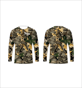 เสื้อยืดแขนยาวลายใบไม้ป่าแบบกำหนดเอง ระบายความชื้นได้ดี เหมาะสำหรับการฝึกซ้อมกีฬาและฟิตเนส - Product Image 1