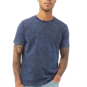 Camiseta Casual para Hombre, Azul, Manga Corta, Cuello Redondo, Corte Holgado, 100% Algodón Jersey, Diseño Vintage Personalizado, Transpirable - Product Image 1