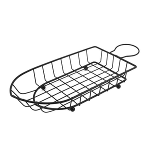 Cestas de Almacenamiento para Comida Rápida, de Metal, Bambú, Hierro y Alambre, Diseño Flexible, Contenedores para Servir Pan, Sándwiches, Hot Dogs, Frutas y Hamburguesas - Product Image 2