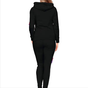 Hot Selling Oversize <b>Women's</b> Custom Pullover Hoodie Tracksuit With Logo Gym Fit Sweatpants Streetwear Joggers Set - Product Image 2