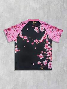 Camiseta Gráfica Oversize de Malla Rosa Personalizada Unisex para Fútbol Americano, Estilo Urbano, Transpirable, Proveedor OEM al por Mayor - Product Image 5