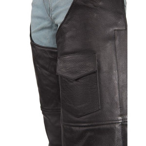 OEM Cow Genuine Leather <b>Half</b> <b>Chaps</b> Top Quality Custom Logo Riding <b>Chaps</b> For Men In Wholesale Cheap Low Price - Product Image 5