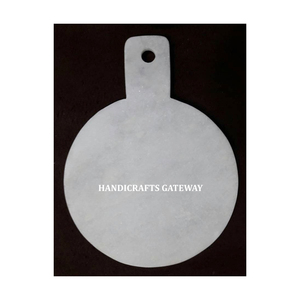 Planche à découper en marbre noir de haute qualité, forme ronde, finement polie, pour couper les légumes et les fruits. - Product Image 3