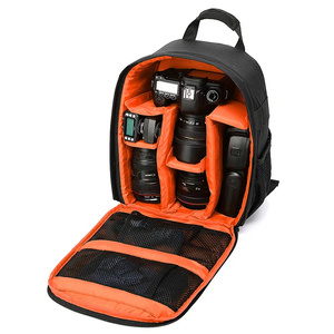Green Interior Camera <b>Backpack</b> With Multiple Lens Compartments Waterproof Nylon Softback Bag For DSLR <b>Photography</b> Equipment - Product Image 2