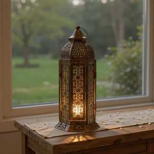 Metal <b>Moroccan</b> <b>Lantern</b> Customized Shape Eco-friendly Home Decoration Durable Candle Holder for Christmas Birthday Outdoor Indoor - Product Image 1
