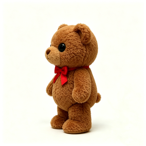 Customize classic teddy bear stuffed animal teddy bear with red <b>bow</b> <b>big</b>-eyed teddy bear plush - Product Image 3