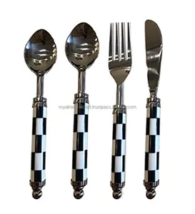 Juego de cuchara de resina y acero inoxidable para servir y cocinar, organizador de cocina y artículos de accesorios de fiesta - Product Image 1