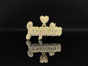 Colgante Unisex de Aleación con Diseño Infinito de Diamantes CZ Helados de Primera Calidad, Estilo Hip Hop Cristiano - Product Image 2