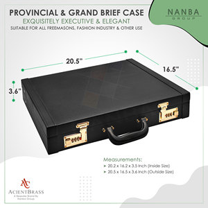 Maletín de Cuero Sintético de Primera Calidad, Maletín Rígido, Portadocumentos - Product Image 3