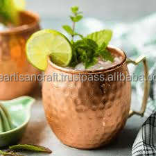 Pure Copper Mug for Moscow Mule Cocktails Handcrafted Hammered Copper <b>Cup</b> for Barware Kitchen Decor and Refreshing <b>Cold</b> Drinks - Product Image 3