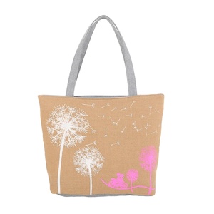 Bolso básico de calidad superior, pequeño bolso de mano de algodón orgánico de 5oz con estampado de tela colorida en blanco, venta al por mayor - Product Image 3