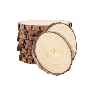 Premium Round Pine <b>Wood</b> <b>Slices</b> Natural Solid <b>Wood</b> Rustic Decor for DIY Craft Wedding Centerpiece and Home Styling - Product Image 3