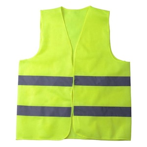 Hi Visibility Safety Vest Orange And Yellow Reflective Workwear Unisex Polyester Construction Uniform - Product Image 4