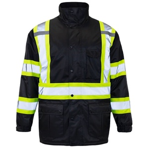 Chaqueta de Seguridad Impermeable de Alta Visibilidad para Hombre, Uniforme de Guardia de Invierno, Ropa de Trabajo de Poliéster/Algodón Softshell - Product Image 1