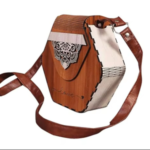 Pochette en bois faite à la main, prix de gros, sac de soirée de créateur pour femme, idéal pour les fêtes, mariages et occasions festives - Product Image 1