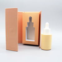 Tetes kaca 15ml 30ml botol kaca kosmetik layar sutra dengan kotak kertas