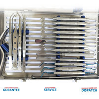 Kit d'instruments avancés Azicon pour implants dentaires et chirurgie buccale, en acier inoxydable, pour greffe osseuse et élévateurs de sinus