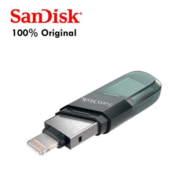 USB 064G IXpand Flash Drive Flip, SDIX90N 064GB, Black, IOS, USB 3.0,