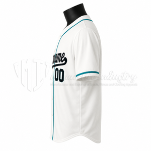 Camiseta de Béisbol Personalizada con Impresión a Medida, 100% Poliéster, Uniforme de Equipo Sublimado, Camisa con Botones, Secado Rápido, Transpirable, OEM, ODM - Product Image 5