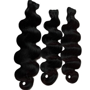 Najir Hair <b>Hub</b> South Indian Natural Body Wave Human Hair Extensions 28 Inch Virgin Hair Black Long Wavy Weave 100g - Product Image 2