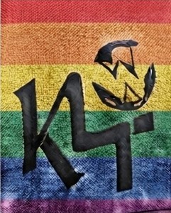 Bolsa de lona arcoíris con logotipo KL, bolsa deportiva de viaje de gran capacidad para hombres y mujeres, para uso en el gimnasio al aire libre - Product Image 4