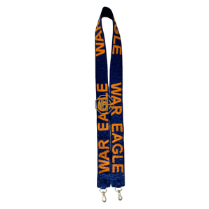 Correa de Repuesto para Bolso Bordada con Cuentas en Azul Marino y Naranja Auburn War Eagle, Correa Desmontable para Bolso de Mano, Fabricación OEM - Product Image 6