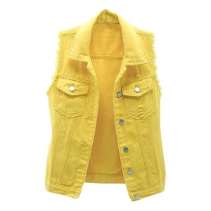 Chaleco vaquero para hombre de nuevo diseño, color sólido, transpirable, estilo moderno, tela suave, lavable, antipilling, cómodo. - Product Image 1