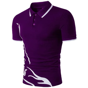 Camisetas Polo de Algodón Bicolor Rojo y Negro con Cuello Polo para Hombre, Camisetas Polo con Impresión de Logotipo Personalizado - Product Image 6