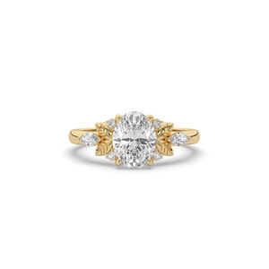 Luxeshine Jewellery 1.64 Carat Lab Grown Oval Cut Diamond 14K Solid Gold IGI Certified Luxury Engagement <b>Wedding</b> <b>Ring</b> Side Stone - Product Image 5