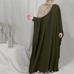 Abaya Khimar beige camel coupe ample avec hijab drapé sans couture, grande taille, couverture modeste complète pour la prière et la maison - Product Image 3