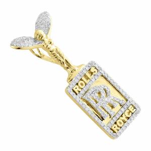 จี้โลโก้ฮิปฮอปโรลส์-รอยซ์ประดับเพชร ดีไซน์แฟชั่นทันสมัย เครื่องประดับสำหรับทุกเพศ - Product Image 4